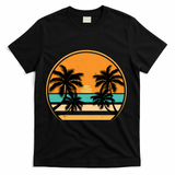 Retro Summer Sunset Vibe Vacation Beach Life T-Shirt - Black