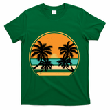 Retro Summer Sunset Vibe Vacation Beach Life T-Shirt - Green