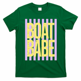 Retro Stripes Sunshine Boat Babe T-Shirt - Irish Green