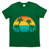 Retro Summer Tropical Beach T-Shirt - Green