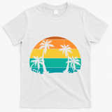 Retro Summer Tropical Beach T-Shirt - White