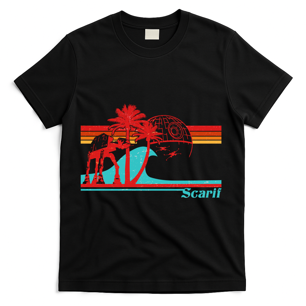 Retro Scarif Summer T-Shirt - Black