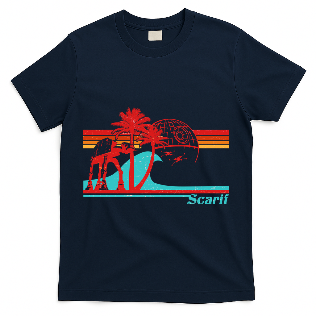 Retro Scarif Summer T-Shirt - Navy