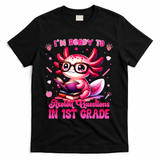 Ready To 1st Grade Axolotl Question First Day Of School T-Shirt - Black