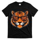 Retro Tigers Gift Sports Fan Name T-Shirt - Black