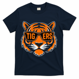 Retro Tigers Gift Sports Fan Name T-Shirt - Navy