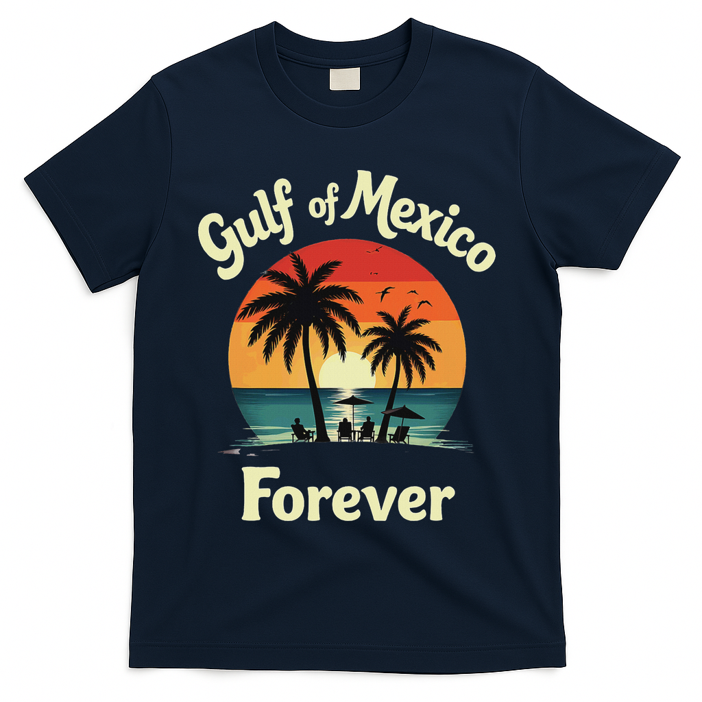 Resist Trump Gulf Of Mexico Forever T-Shirt - Navy