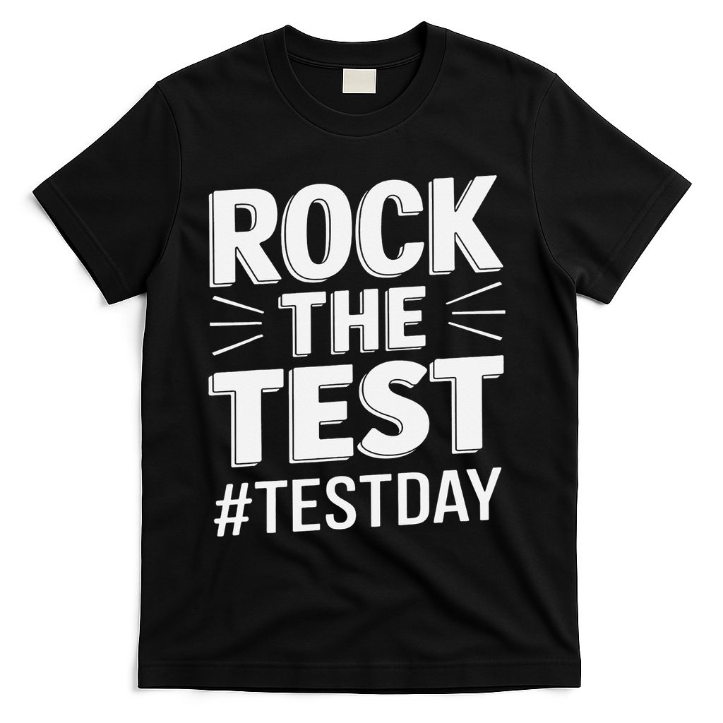 Rock The Test Encouragement Apparel For Teachers And T-Shirt - Black