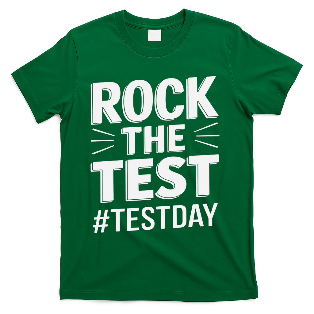 Rock The Test Encouragement Apparel For Teachers And T-Shirt - Green