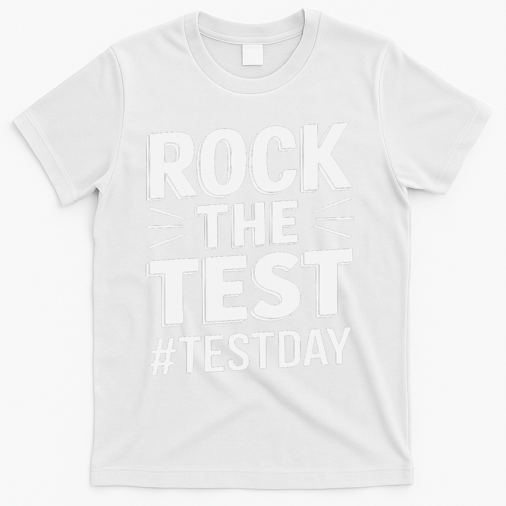Rock The Test Encouragement Apparel For Teachers And T-Shirt - White