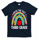Rock The Test Day 3rd Grade Teacher Third Grade Testing Day T-Shirt - Navy