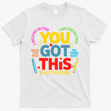 Rock The Test Don't Stress You Got This Teacher Testing Day  T-Shirt - White