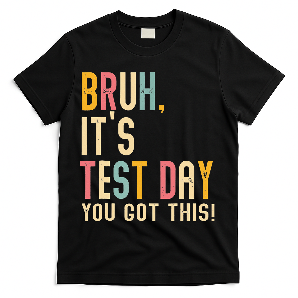 Rock The Test Dont Stress Motivational Student Teacher T-Shirt - Black