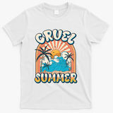 Retro Vintage Cruel Summer Tropical Beach Vacation T-Shirt - White