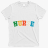 retro vintage Nurse, registred Nurse, LPN and nurse school T-Shirt - White