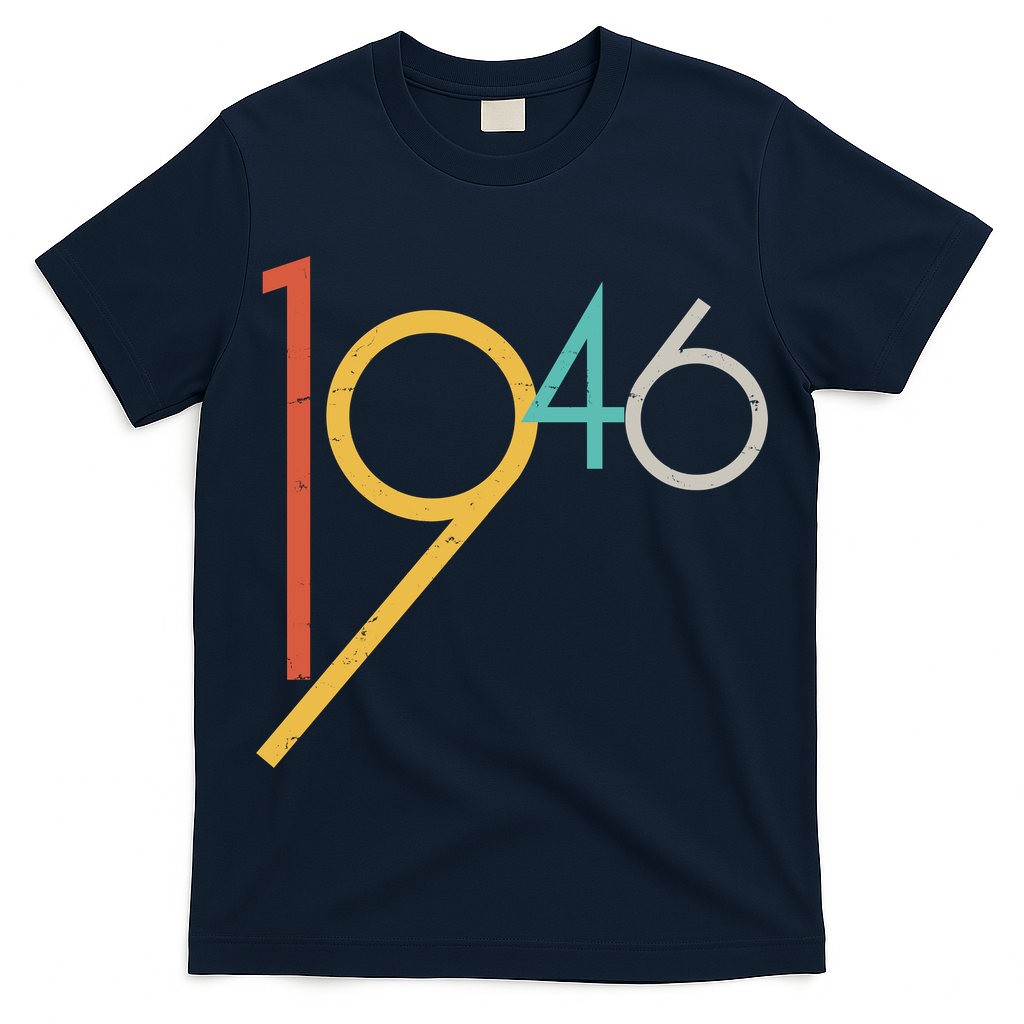 Retro Vintage Style 1946 80th Birthday T-Shirt
