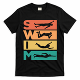 Retro Vintage Swimming Gift For Swimmers Cool Gift T-Shirt