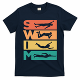 Retro Vintage Swimming Gift For Swimmers Cool Gift T-Shirt