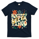 Retro VintageFlowers Vintage Foxtrot Delta Tango T-Shirt - Navy