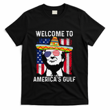 Retro Welcome To AmericaS Gulf Funny Trump Mexico America T-Shirt - Black