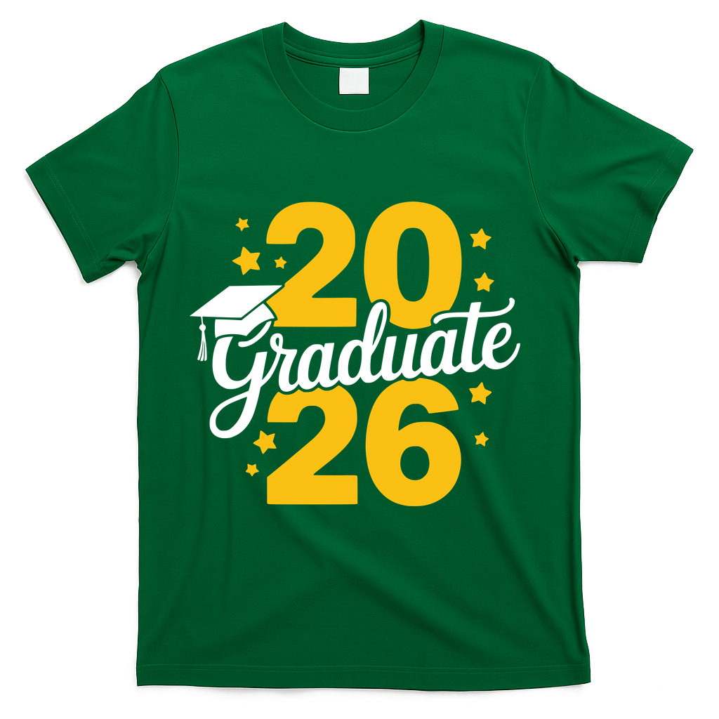 Senior 2026 Class Of Graduation T-Shirt - Green