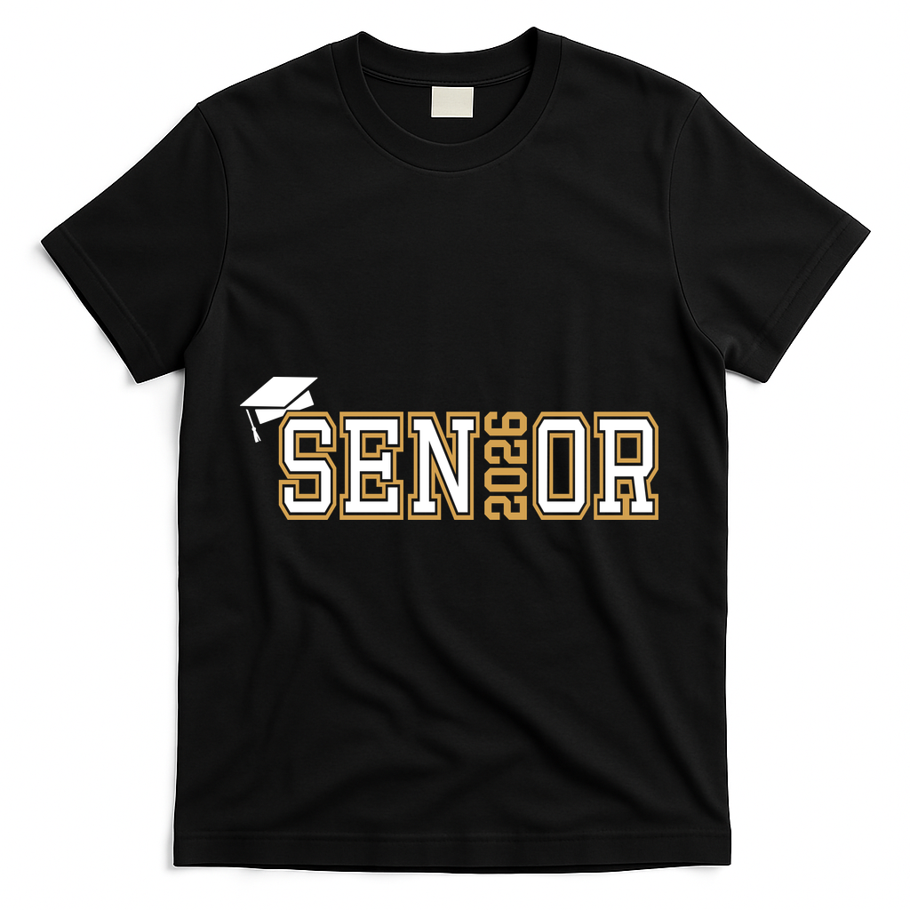 Senior 2026 Graduation T-Shirt - Black