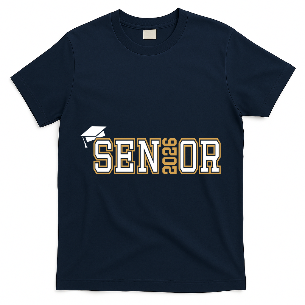 Senior 2026 Graduation T-Shirt - Navy