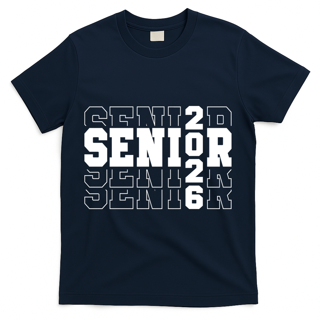 Senior 2026 High School Graduation T-Shirt - Navy
