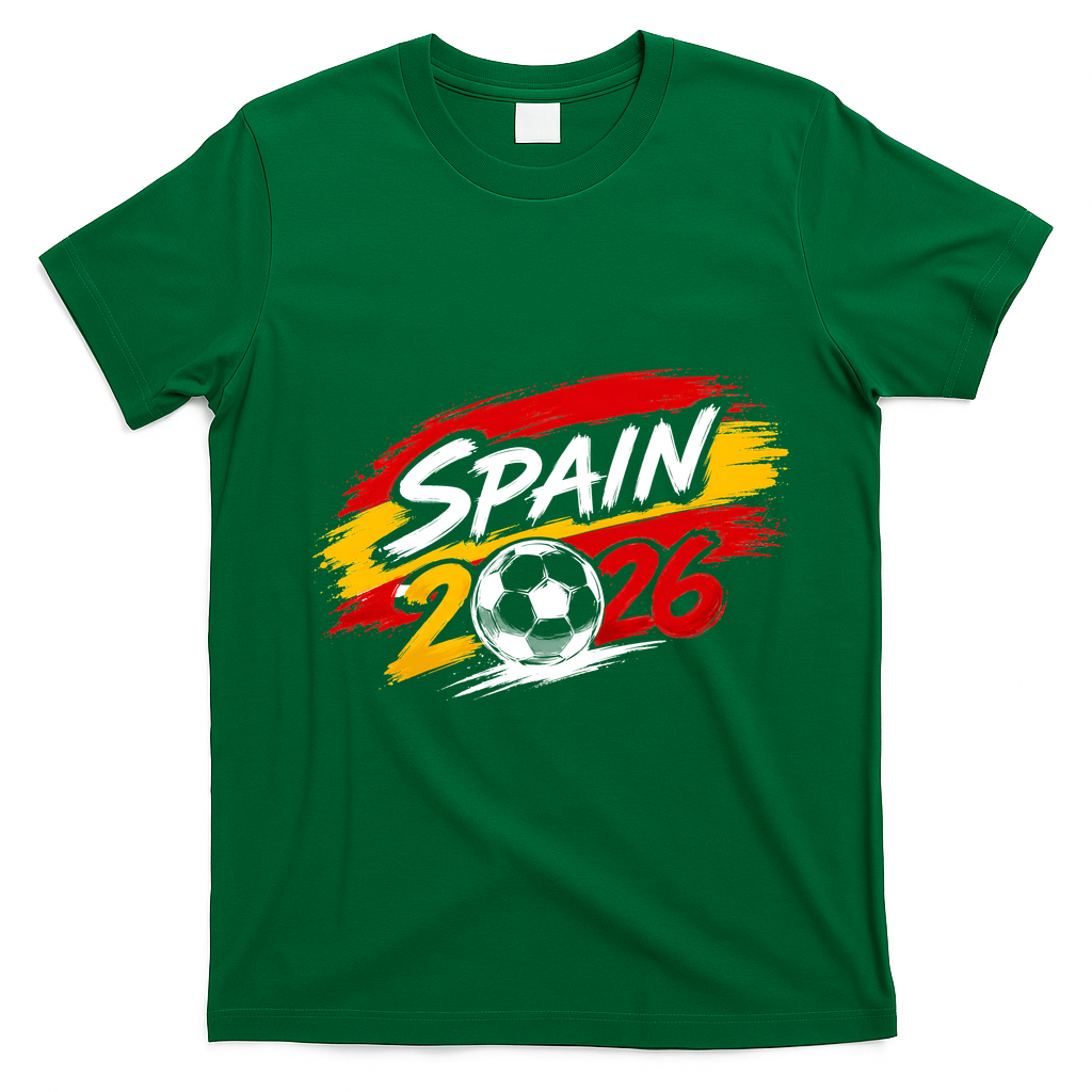 Spain 2026 Soccer Fan Apparel Champions T-Shirt - Irish Green
