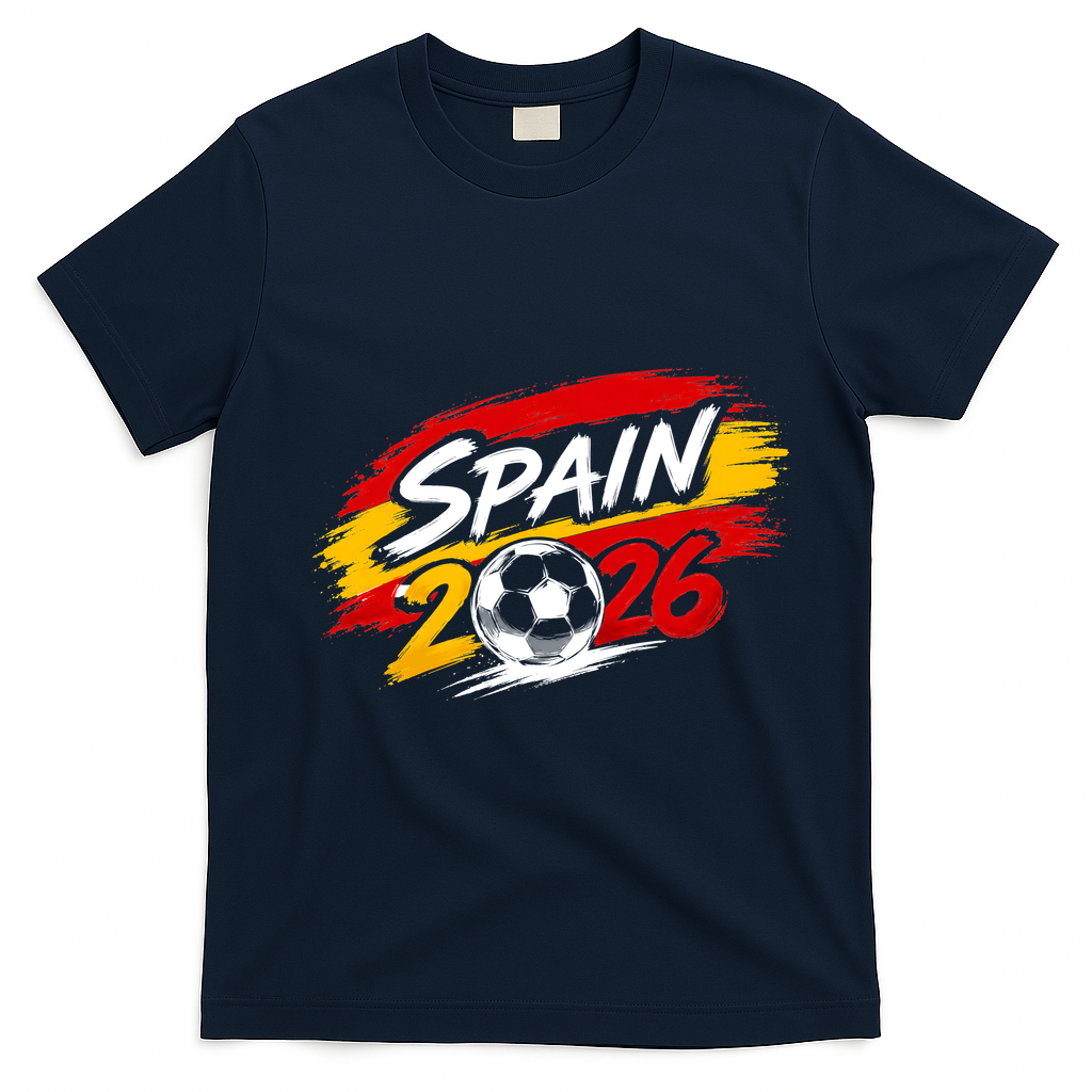 Spain 2026 Soccer Fan Apparel Champions T-Shirt - Navy Blue