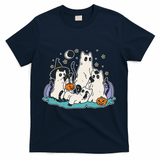 Spooky and Adorable Black Cat Halloween Costumes T-Shirt - Navy