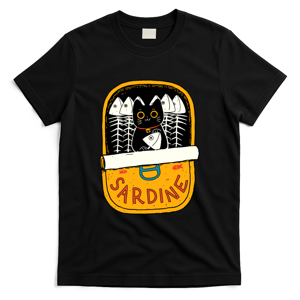 Sardine and cat - Black