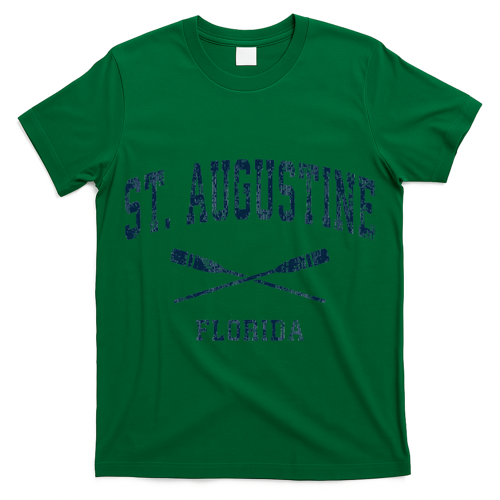St. Augustine Florida Vintage Nautical Paddles Sports Oars T-Shirt