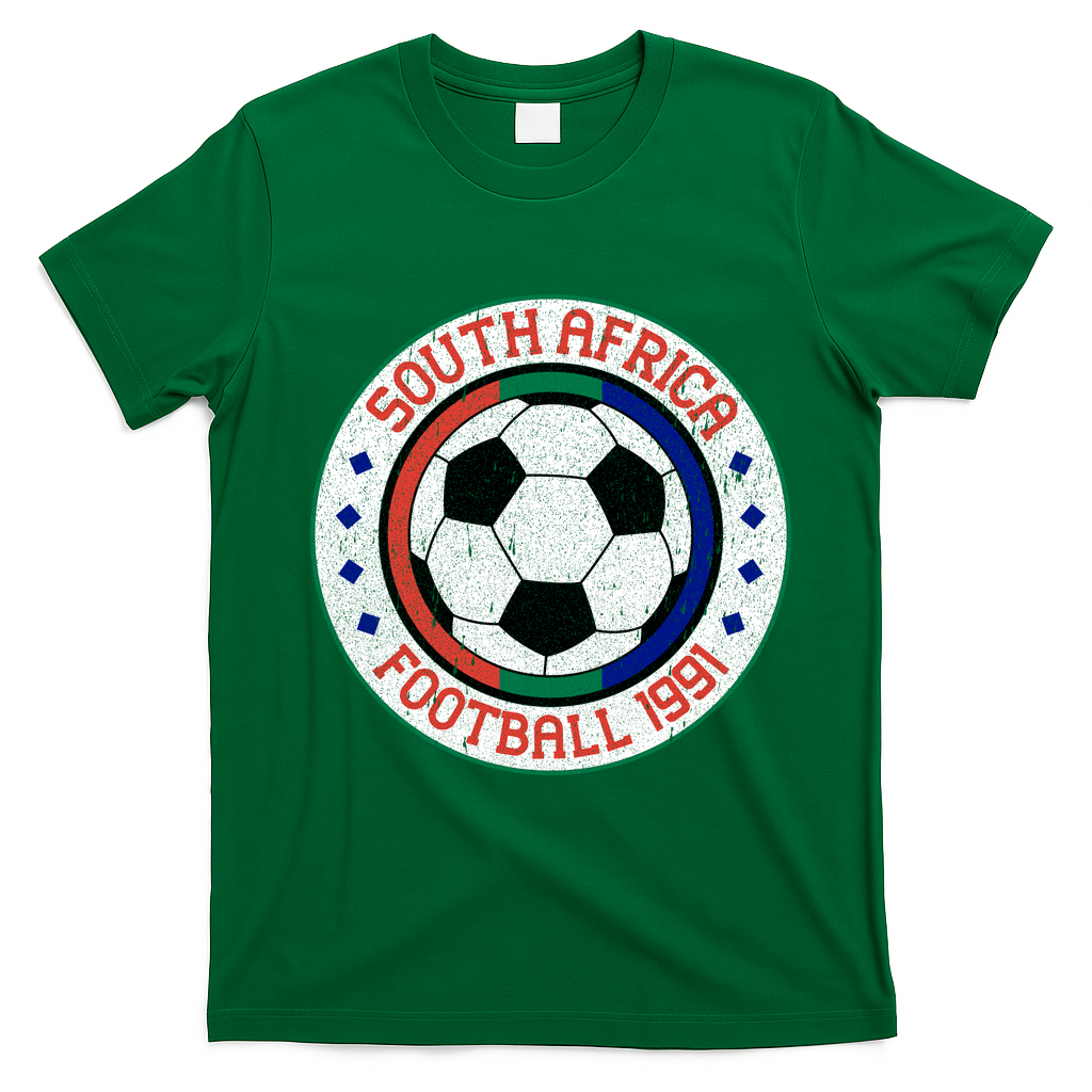 South Africa Football 1991 Soccer Emblem T-Shirt - Irish Green