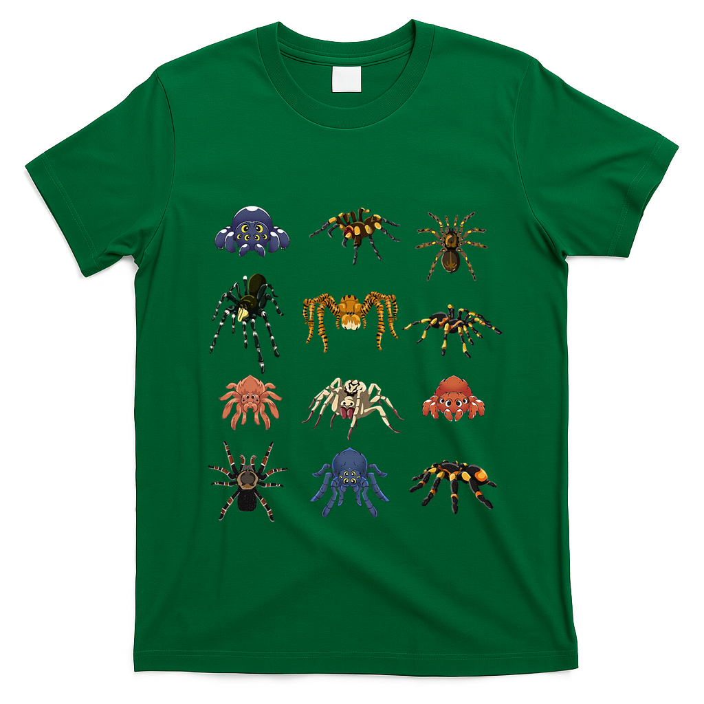 Spider Animal Gifts Black Short Sleeve  Tarantula Arthropod Spider For Arachnid T-Shirt - Irish Green