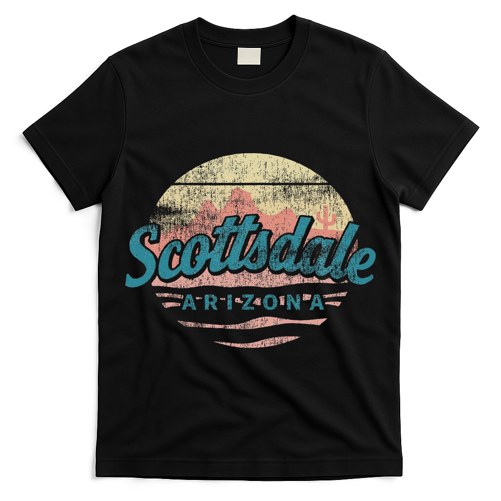 Scottsdale Arizona Retro Vintage Weathered Souvenir T-Shirt