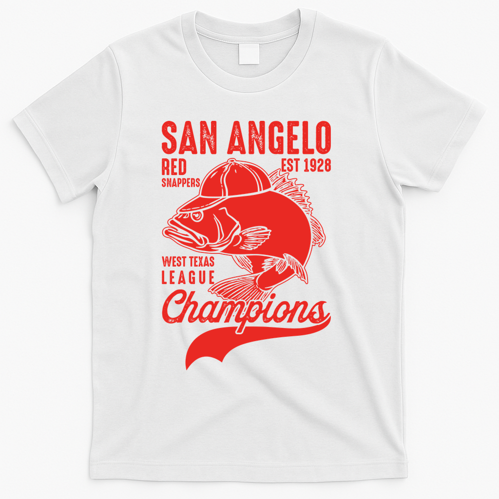 San Angelo Red Snappers West Texas League Champions T-Shirt - White