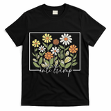 Subtle Anti Trump Floral Flower Democrat President Liberal T-Shirt - Black