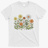 Subtle Anti Trump Floral Flower Democrat President Liberal T-Shirt - White