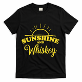 Sunshine And Whiskey Retro Summer T-Shirt - Black