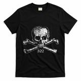 Skull & Bones 322 Distressed Skull And Crossbones T-Shirt - Black