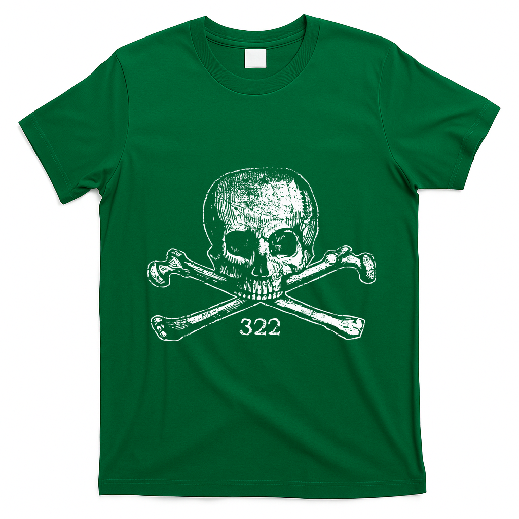 Skull & Bones 322 Distressed Skull And Crossbones T-Shirt - Irish Green