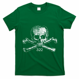 Skull & Bones 322 Distressed Skull And Crossbones T-Shirt - Irish Green