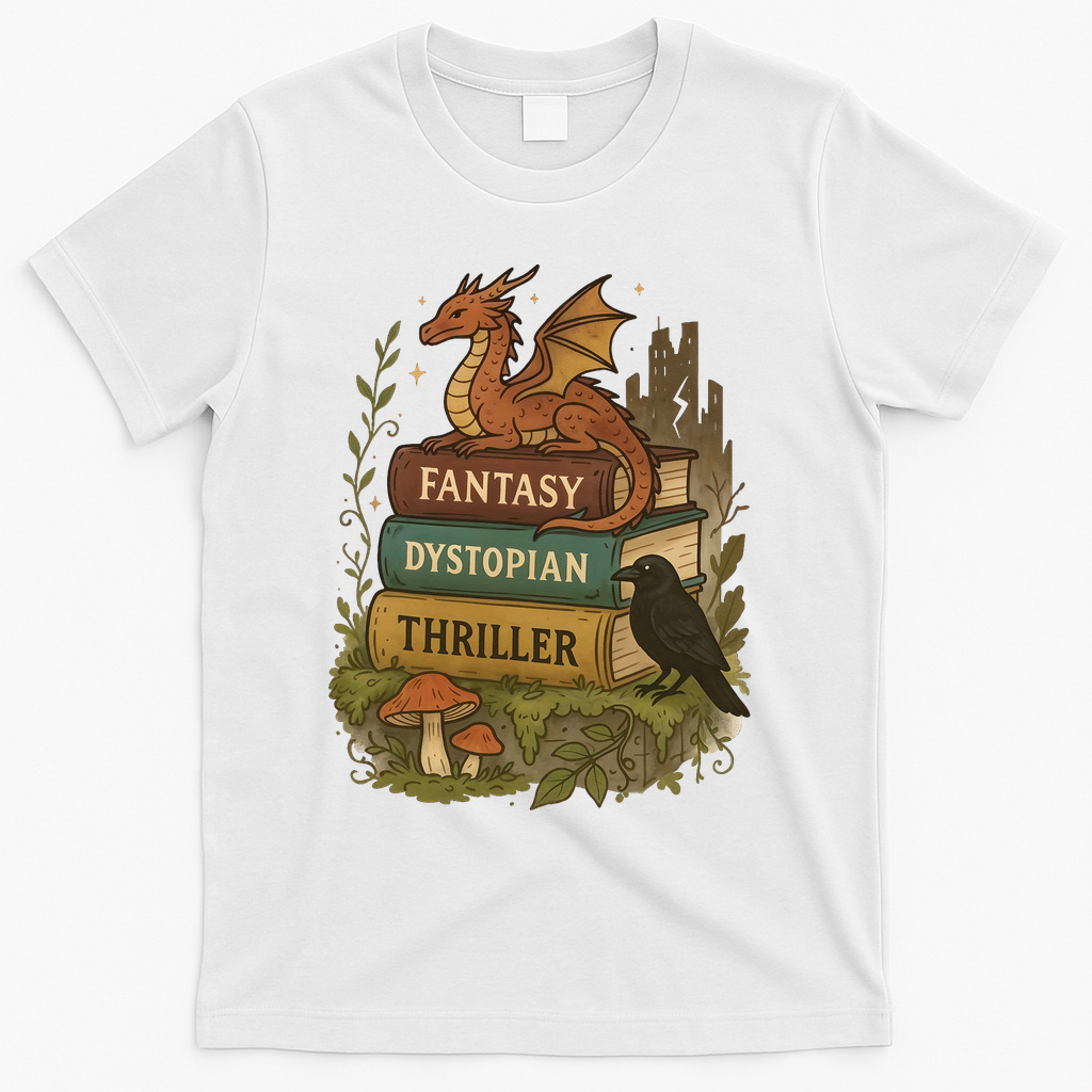 Subtle Book Anti-Trump Book Fantasy Dystopian Thriller T-Shirt - White