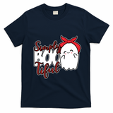 Simply Bootiful Cute Halloween Ghost T-Shirt - Navy Blue