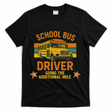 School Bus Driver Going The Additional Mile Vintage Retro T-Shirt - Black