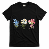 Subtle Boho Flowers Anti Trumpp  T-Shirt - Black