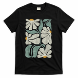 Subtle Boho Flowers Anti Trump Anti Maga Kamala Harris Voter T-Shirt - Black