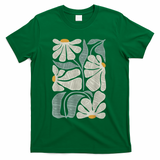 Subtle Boho Flowers Anti Trump Anti Maga Kamala Harris Voter T-Shirt - Green