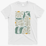 Subtle Boho Flowers Anti Trump Anti Maga Kamala Harris Voter T-Shirt - White